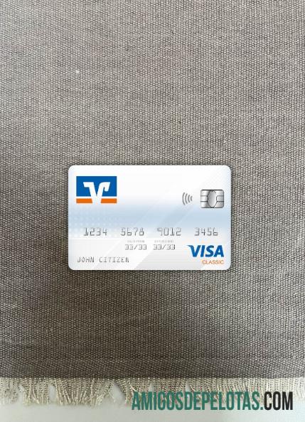 Alemanha Volksbank Visa Classic Cartão Photolook Frente amostra